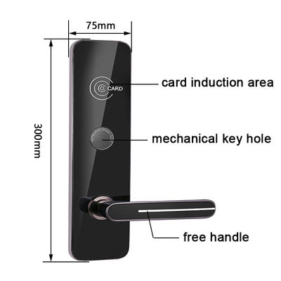ブラック カラー RFID キーカード ホテル スマート ドア 錠 無料 ホテル 管理 ソフトウェア