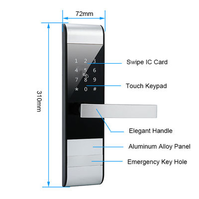 4 in 1 パスワード TTロック アップカード スマートキーボード ドアロック アパート ホテル オフィス