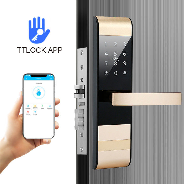 TTロックAPP制御アパートのデジタル コードおよびカードが付いている電気スマートなドア ロック