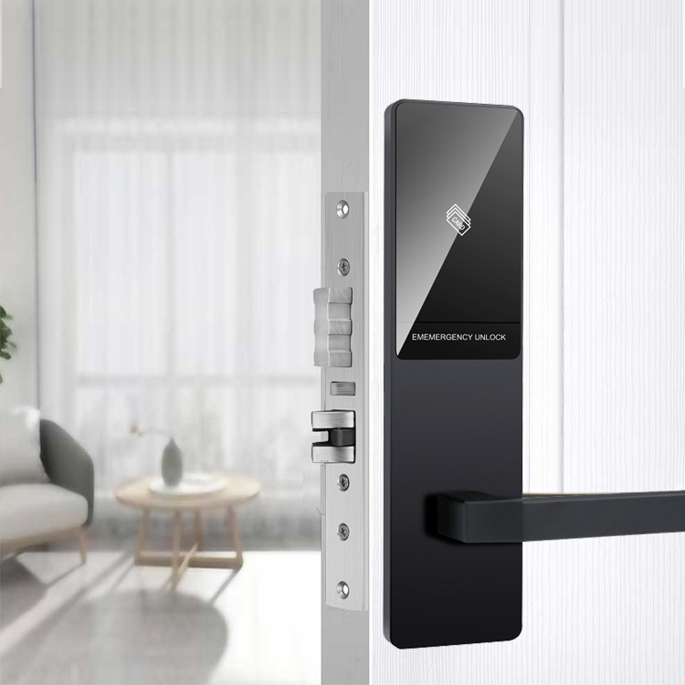 電子オフィスの鍵カードのドア ロックのホテル システムのドア ハンドルが付いているデジタル スマートなドア ロック